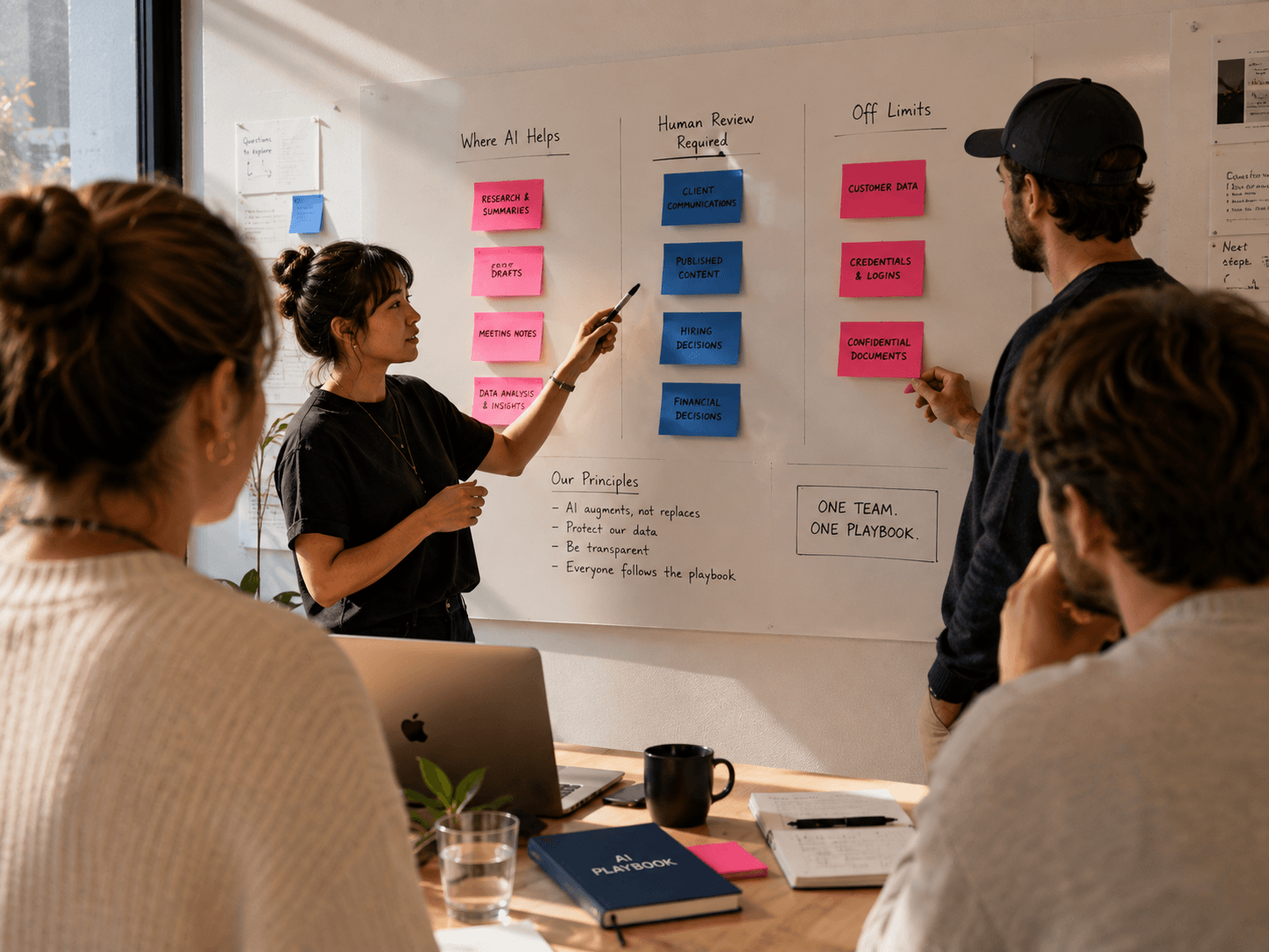 A governance workshop — the team agreeing the rules